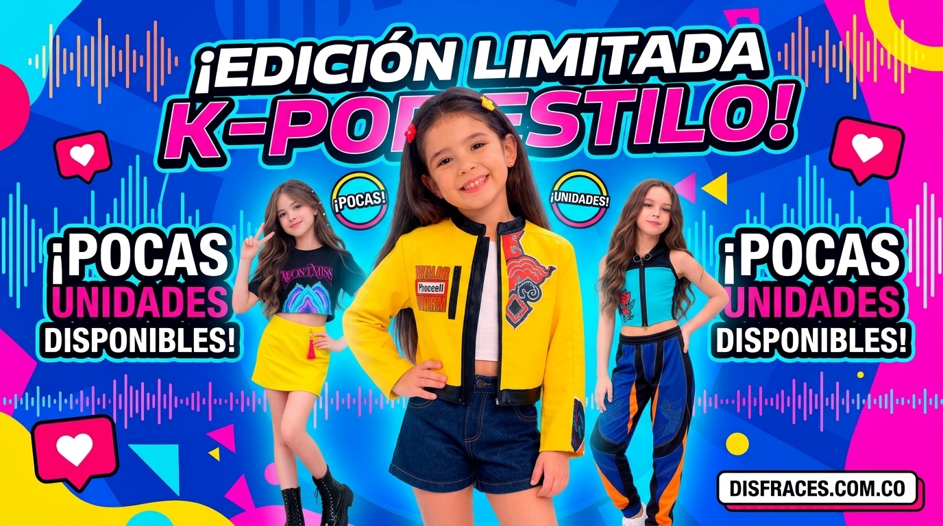 Disfraces de HUNTRIX K-Pop para niñas en Bogotá - Edición limitada